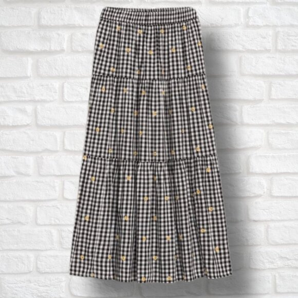 Tiered Gingham Maxi Skirt - Picture 3 of 5